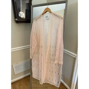 Vintage‎ Carissmo Blush Pink Sheer Duster Cardigan